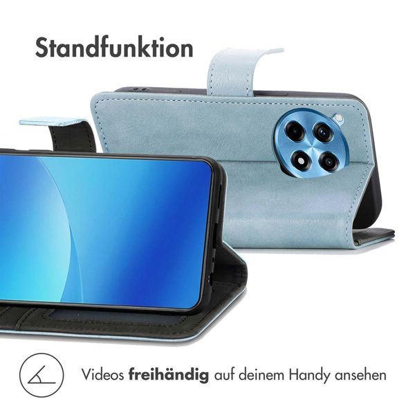 imoshion Luxuriöse Klapphülle OnePlus 12R - Hellblau
