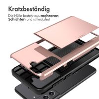 imoshion Backcover mit Kartenfach für das Samsung Galaxy S21 FE - Rose Gold