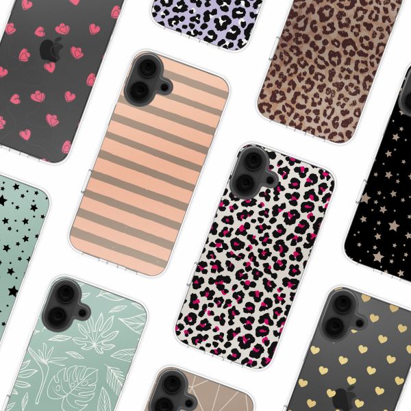 imoshion Design Hülle Apple iPhone 16 - Striped peach reverse