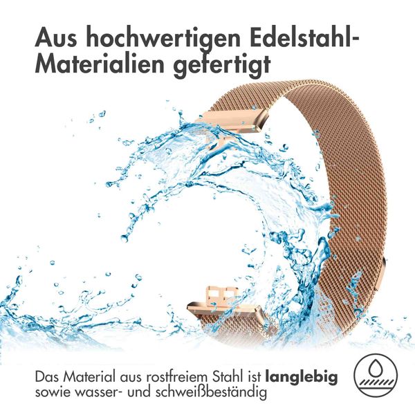 imoshion Magnetisches Milanaise Armband für das  Huawei Watch Fit - Rosé gold