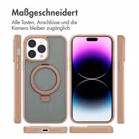 Accezz Ring Stand Backcover mit MagSafe iPhone 14 Pro Max - Braun