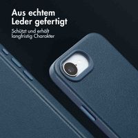 Accezz MagSafe Leather Backcover Apple iPhone 16e - Nightfall Blue