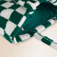 Selencia Zaya Tote Bag - Teddy Laptoptasche 16 Zoll - Checkered Green