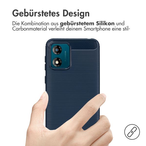 imoshion Brushed Back Cover Motorola Moto E13 - Dunkelblau
