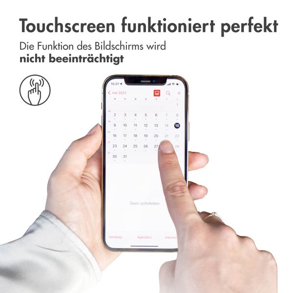 Accezz Full Cover Screen Protector aus gehärtetem Glas für das iPhone 14 Pro Max / 15 Plus / 16 Plus