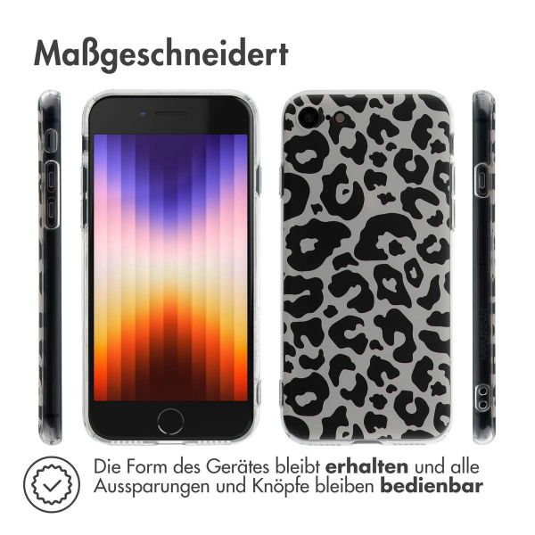 imoshion Design Hülle Apple iPhone SE (2022 / 2020) / 8 / 7 - Leopard Transparent