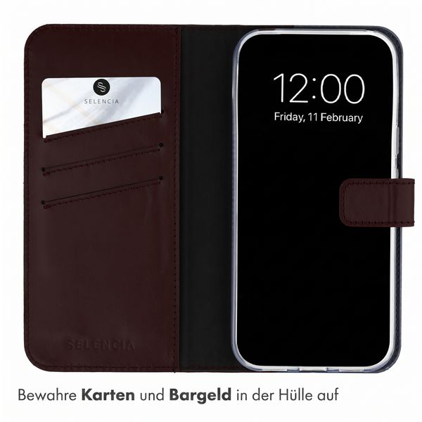 Selencia Echtleder Klapphülle Google Pixel 11 / 11 Pro - Dunkelbraun