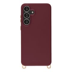 Selencia Rivièra Backcover mit MagSafe mit abnehmbaren Haken Samsung Galaxy S25 FE - Bold Burgundy