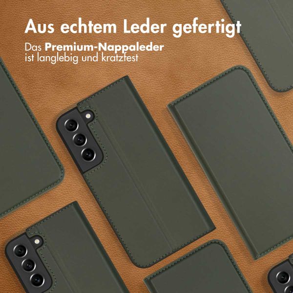 Accezz Premium Leather Slim Klapphülle Samsung Galaxy S22 Plus - Grün