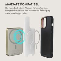 Burga Magnetische Powerbank 5.000 mAh - MagSafe und Qi2 - Mandel-Latte / Gold