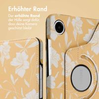 imoshion 360° drehbare Design Klapphülle Samsung Galaxy Tab A9 8.7 Zoll - Yellow Flowers