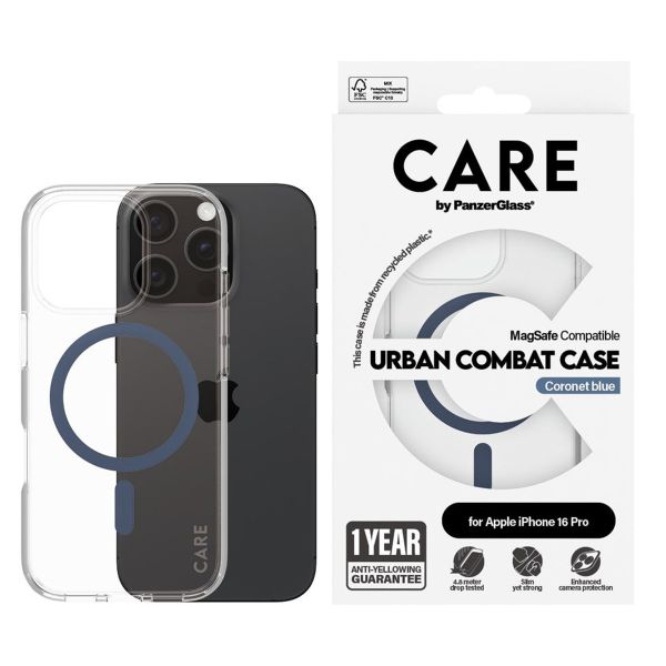 CARE by PanzerGlass Urban Combat Case MagSafe Apple iPhone 16 Pro - Blue