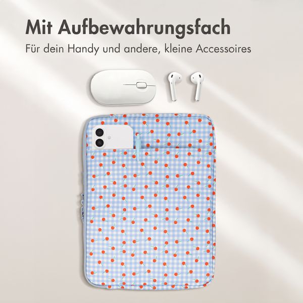 imoshion Design Laptop Hülle 13-14 Zoll - Laptop Sleeve - Cherry Check