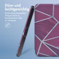 imoshion Design Slim Hard Case Sleepcover mit Stand für das Kobo Libra Colour / Tolino Vision Color - Bordeaux Graphic