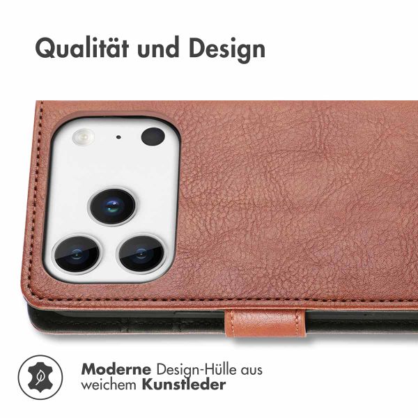 imoshion Luxuriöse Klapphülle Apple iPhone 17 Pro Max - Braun
