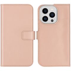 Selencia Echtleder Klapphülle für das iPhone 14 Pro - Dusty Pink