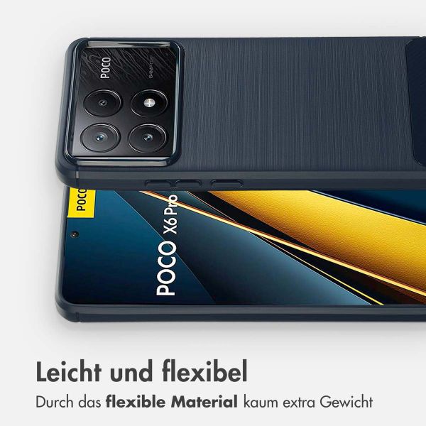 imoshion Brushed Back Cover für das Xiaomi Poco X6 Pro - Dunkelblau