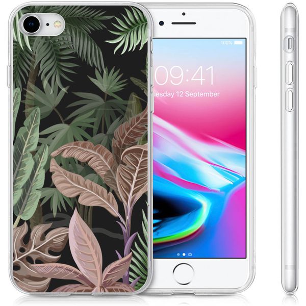 imoshion Design Hülle für das iPhone SE (2022 / 2020) / 8 / 7 / 6s - Dark Jungle