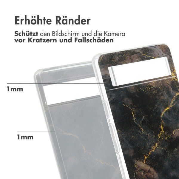 imoshion Design Hülle Google Pixel 6a - Black Marble
