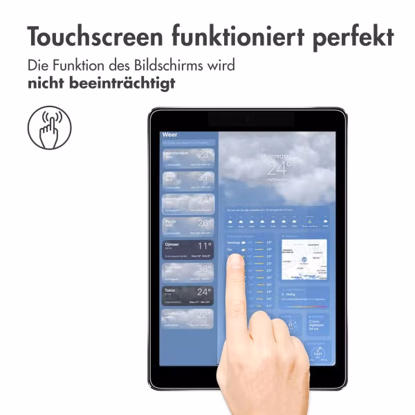 imoshion Displayschutz aus gehärtetem Glas Apple iPad 9 (2021) 10.2 Zoll / iPad 8 (2020) 10.2 Zoll / iPad 7 (2019) 10.2 Zoll