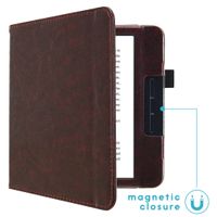 imoshion Vegan Leather Klapphülle Kobo Libra H2O - Dunkelbraun