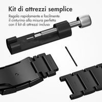 Accezz Mattes Titanstahlarmband für Apple Watch | 38/40/41/42 mm - Schwarz