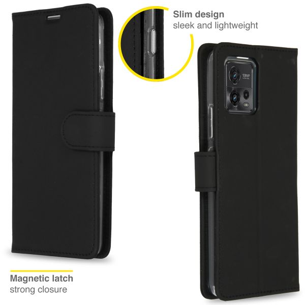 Accezz Wallet TPU Klapphülle für das Motorola Moto G72 - Schwarz