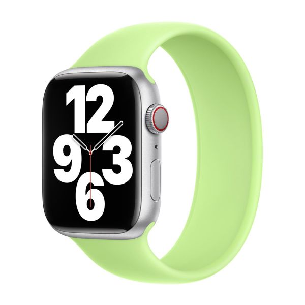 Apple 2 Pack Silikon Solo Loop für Apple Watch | 44/45/46/49 mm - Größe 6 - Winter Blue/ Sprout Green