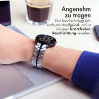 Accezz Steel Band für das  Samsung Galaxy Watch 4 / 5 / 6 / 7 / FE (20 mm) - Zilver & Zwart / Silver & Black
