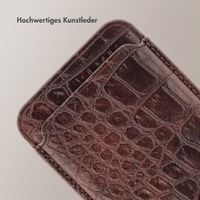 Selencia Croco Kartenhalter mit MagSafe - Choco Brown