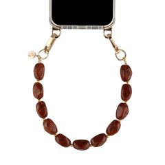 Selencia Satin Crush Handgelenkschlaufe - Brown