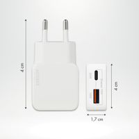 Accezz Ultra Slim GaN Ladegerät - USB-C + USB-A - 30 W - Weiß