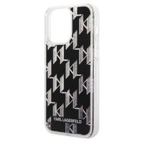 Karl Lagerfeld Liquid Glitter Cover Monogram für das iPhone 14 Pro Max - Schwarz