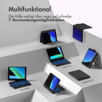 Accezz 360 Slim Keyboard Bookcase QWERTY für das iPad 10.2 Zoll (2019/2020/2021) / Air 5 (2022) / Air 4 (2020) / iPad Pro 10.5 (2017) - Schwarz