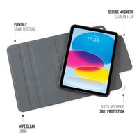 Pipetto Origami No5 Rotating Folio Case für das iPad Air 13 Zoll (2025) M3 / (2024) M2 - Schwarz