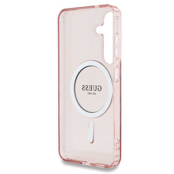 Guess MagSafe IML Glitter Gradient Case Samsung Galaxy S25 - Rosa