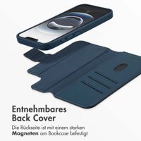 Accezz 2-in-1 Klapphülle aus Leder mit MagSafe Apple iPhone 16e - Nightfall Blue