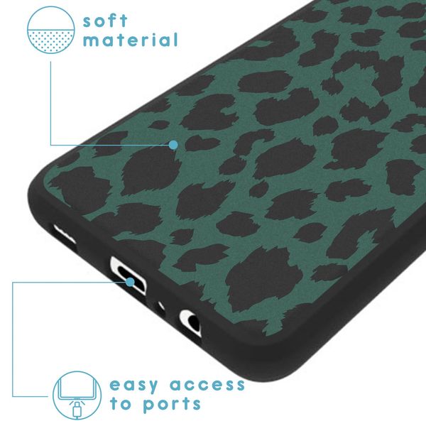 imoshion Design Hülle Samsung Galaxy A12 - Leopard - Grün / Schwarz