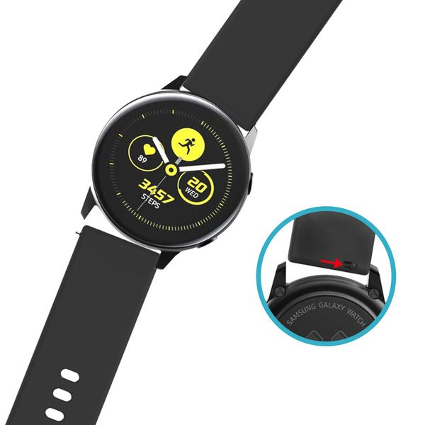 imoshion Silikonband für die Samsung Galaxy Watch 40/42mm / Active 2 42/44mm - Schwarz