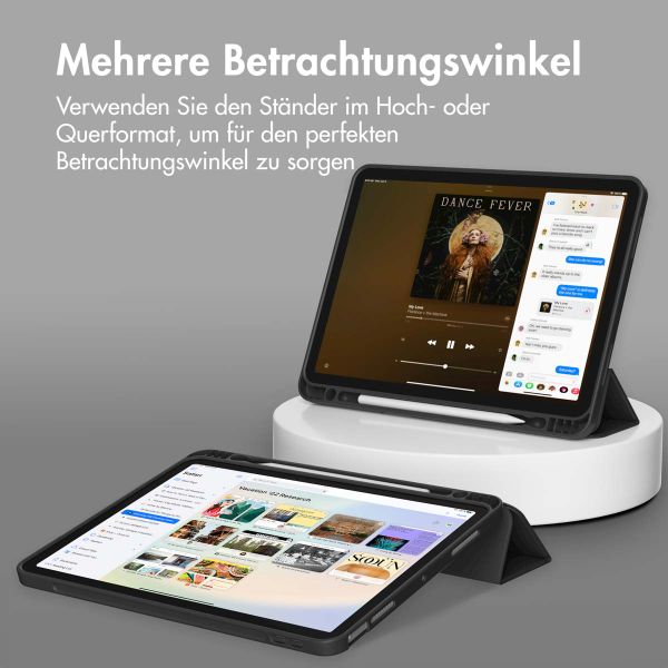 Accezz Smarte Klapphülle aus Silikon iPad Air 13 Zoll (2024) M2 - Schwarz