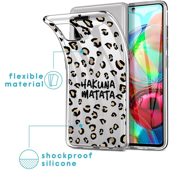 imoshion Design Hülle Samsung Galaxy A71 - Leopard - Braun / Schwarz