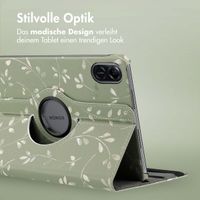 imoshion 360° drehbare Design Klapphülle für das Honor Pad X9 - Green Flowers