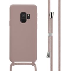 imoshion Silikonhülle mit Band für das Samsung Galaxy S9 - Sand Pink