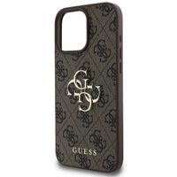 Guess 4G Metal Logo Back Cover für das iPhone 16 Pro Max - Braun