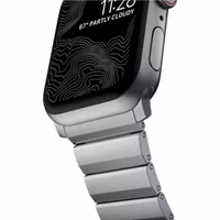 Nomad Titan-Gliederarmband für das  Apple Watch Series 1 t/m 11 / SE / Ultra (44/45/46/49 mm) - Silver