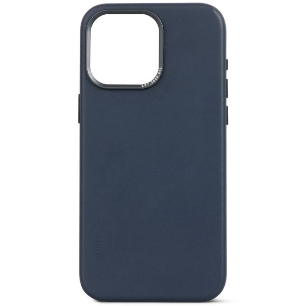 Decoded Leather Backcover MagSafe für das iPhone 15 Pro - Navy