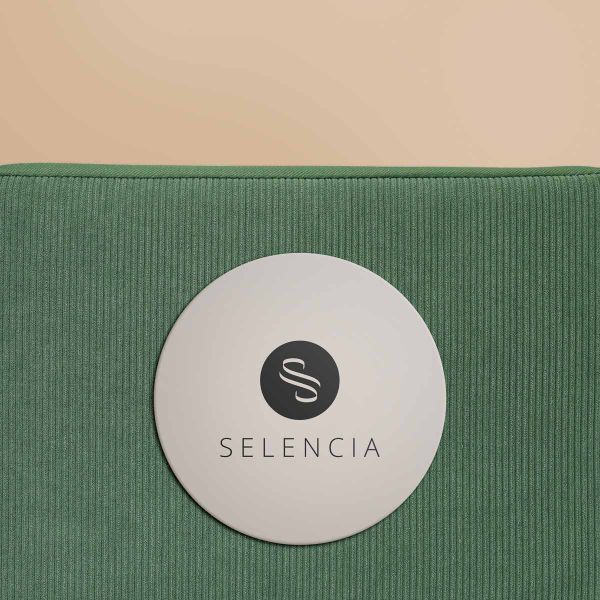 Selencia Cord Laptop Hülle 15-16 Zoll - Laptop Sleeve - Sage Green