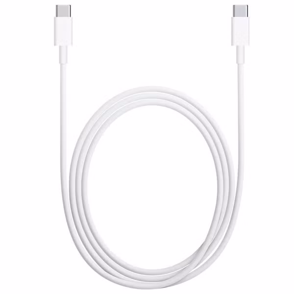 Apple Original USB-C Power Adapter 20 Watt + Original USB-C auf USB-C Ladekabel - 2 Meter - Weiß