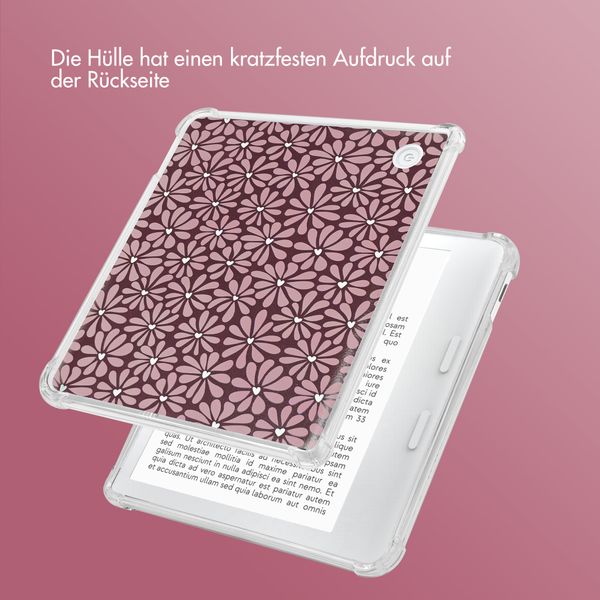 imoshion Design Clear Backcover Kobo Libra Colour - Bloom Love Blush