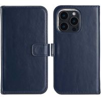 Selencia Echtleder Klapphülle für das Apple iPhone 16 Pro Max - Blau